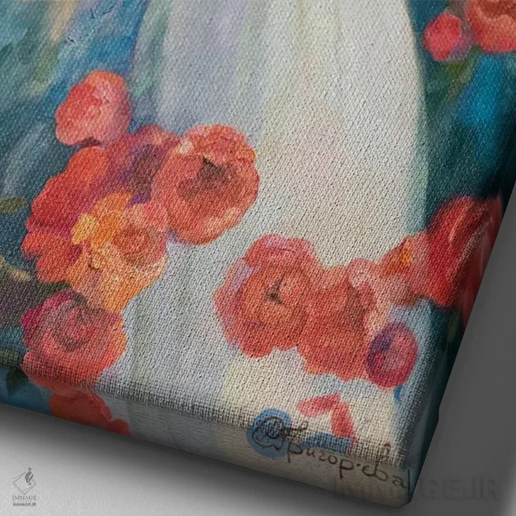 تابلو لذت صبحگاهی اثر آناستاسیا گریگوریوا - نمای نزدیک بافت بوم