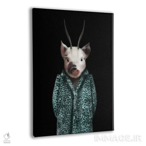 تابلو پرسی خوکچه در لباس آبی اثر آرک و گوستز (گروه هنری) - نمای پرسپکتیو محصول