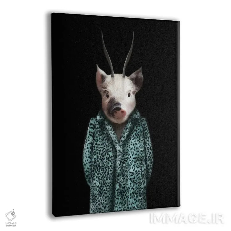 تابلو پرسی خوکچه در لباس آبی اثر آرک و گوستز (گروه هنری) - نمای پرسپکتیو محصول