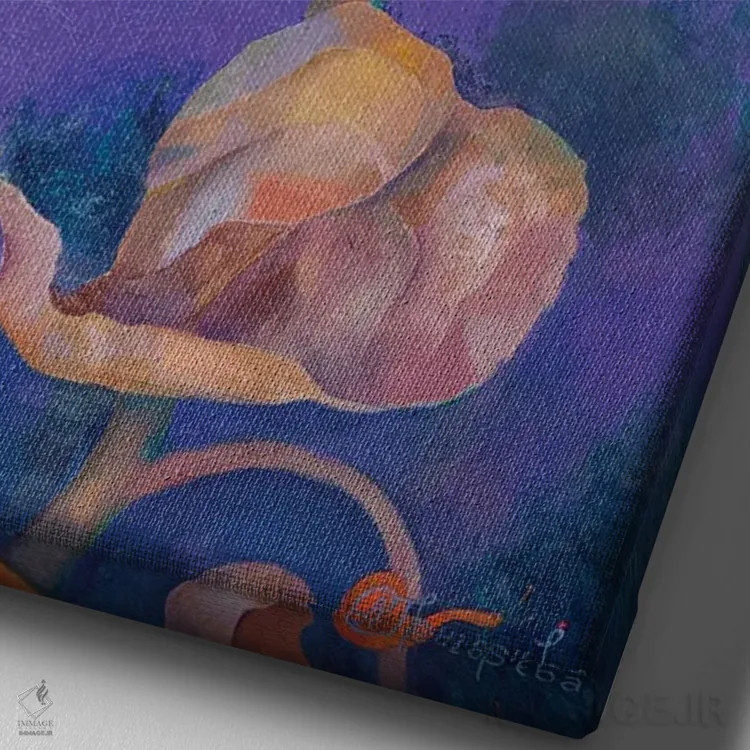 تابلو یکی برای دو نفر اثر آناستاسیا گریگوریوا - نمای نزدیک بافت بوم