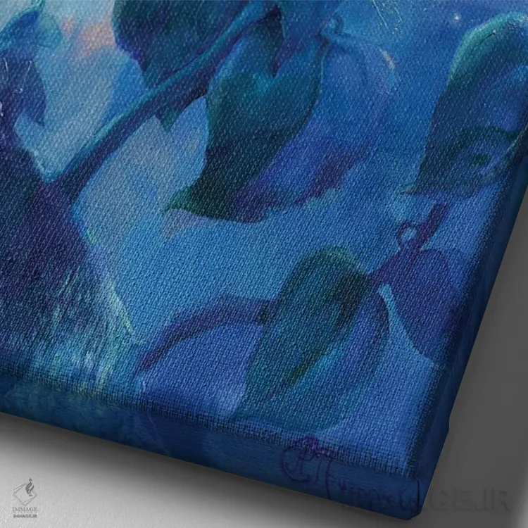 تابلو ماه نو اثر آناستاسیا گریگوریوا - نمای نزدیک بافت بوم