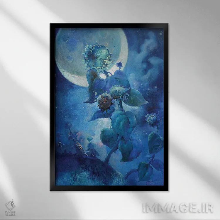 تابلو ماه نو اثر آناستاسیا گریگوریوا - نمای قابدار مشکی