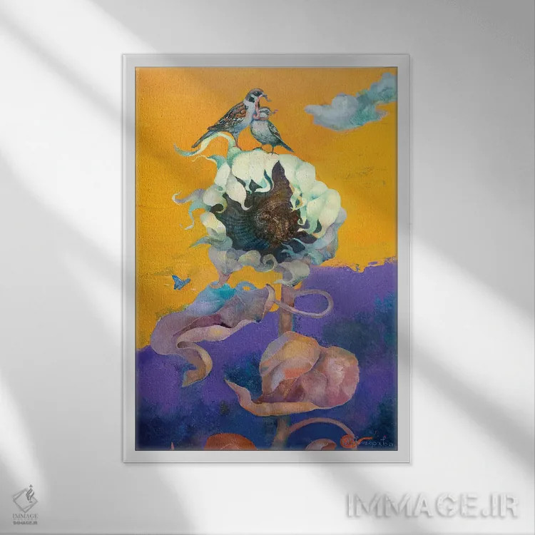 تابلو یکی برای دو نفر اثر آناستاسیا گریگوریوا - نمای قابدار سفید