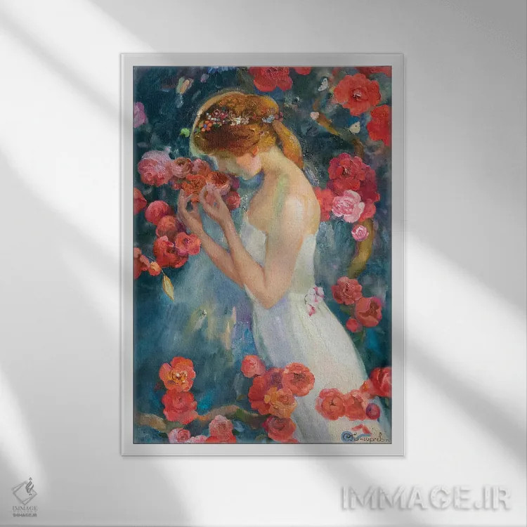 تابلو لذت صبحگاهی اثر آناستاسیا گریگوریوا - نمای قابدار سفید