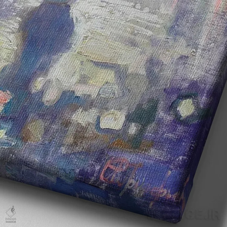 تابلو رزها در آوریل اثر آناستاسیا گریگوریوا - نمای نزدیک بافت بوم