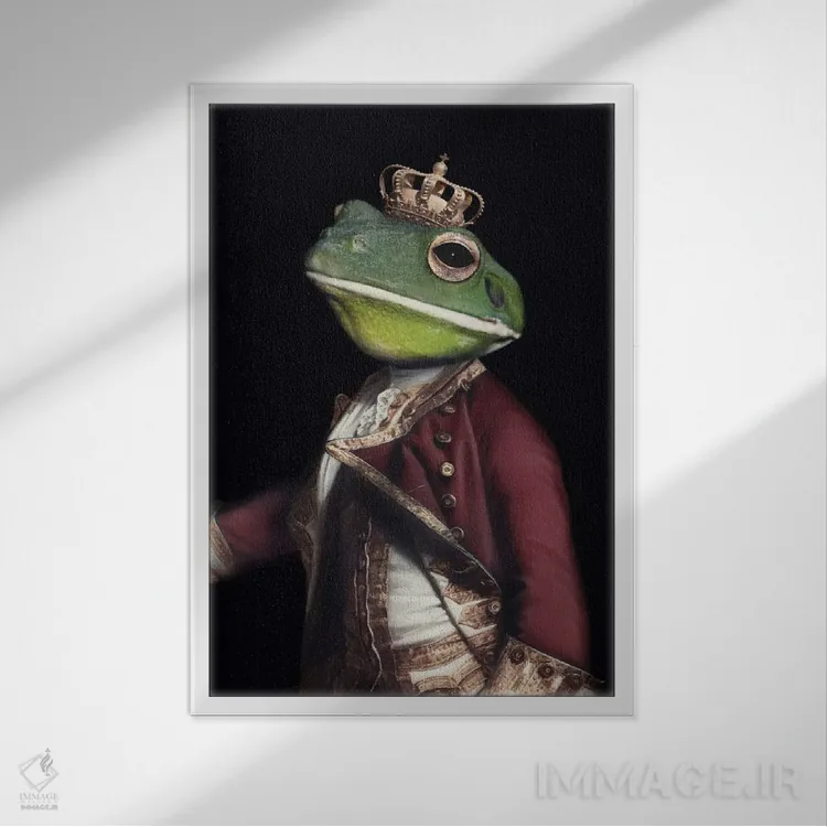 تابلو شاهزاده قورباغه اثر آرک و گوستز (گروه هنری) - نمای قابدار سفید