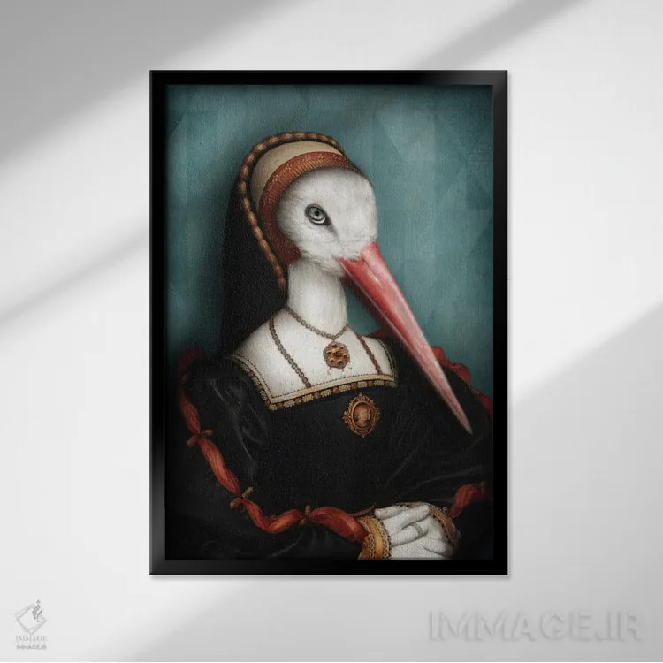 تابلو پتونیا پر اثر آرک و گوستز (گروه هنری) - نمای قابدار مشکی