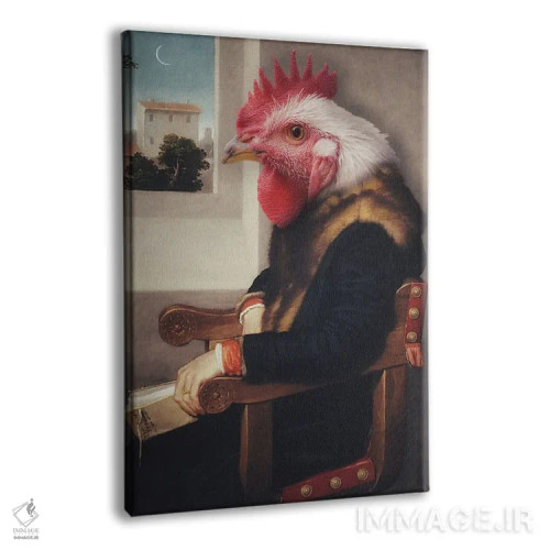 تابلو خروس پیر اثر آرک و گوستز (گروه هنری) - نمای پرسپکتیو محصول