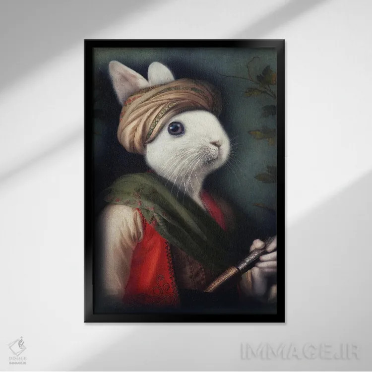 تابلو موریس وحشی اثر آرک و گوستز (گروه هنری) - نمای قابدار مشکی