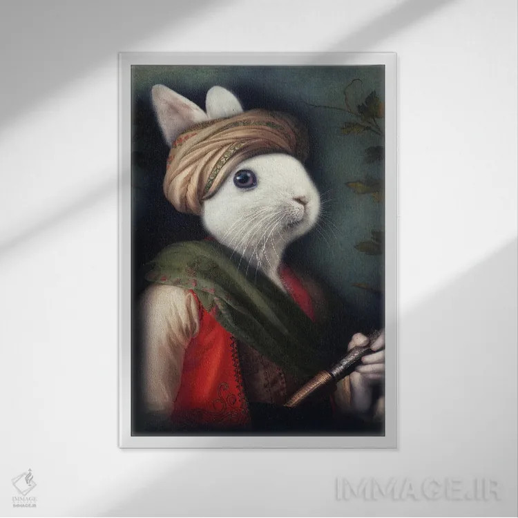 تابلو موریس وحشی اثر آرک و گوستز (گروه هنری) - نمای قابدار سفید