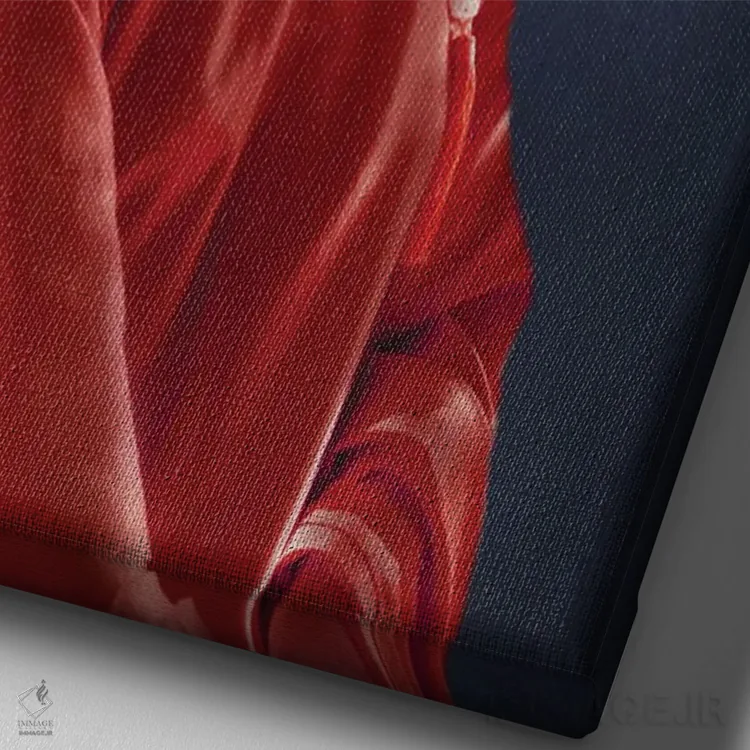 تابلو روبی رز (رز یاقوتی) اثر آرک و گوستز (گروه هنری) - نمای نزدیک بافت بوم