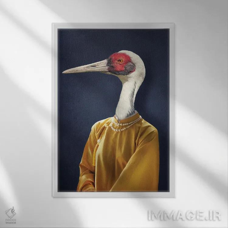 تابلو مارگو خردل اثر آرک و گوستز (گروه هنری) - نمای قابدار سفید