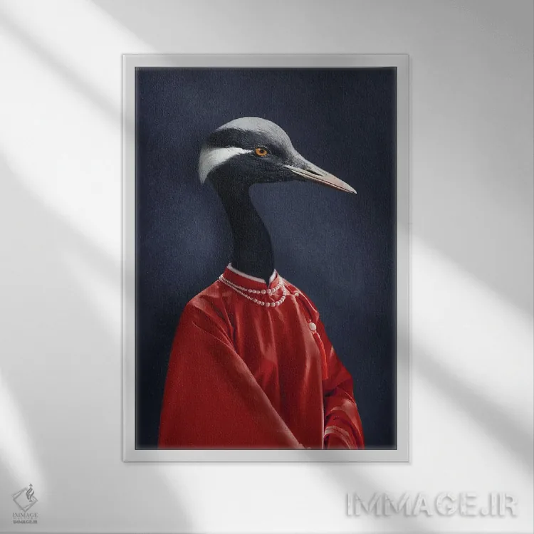 تابلو روبی رز (رز یاقوتی) اثر آرک و گوستز (گروه هنری) - نمای قابدار سفید