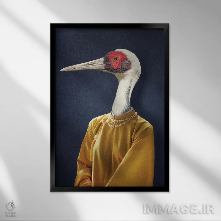 تابلو مارگو خردل اثر آرک و گوستز (گروه هنری) - نمای قابدار مشکی