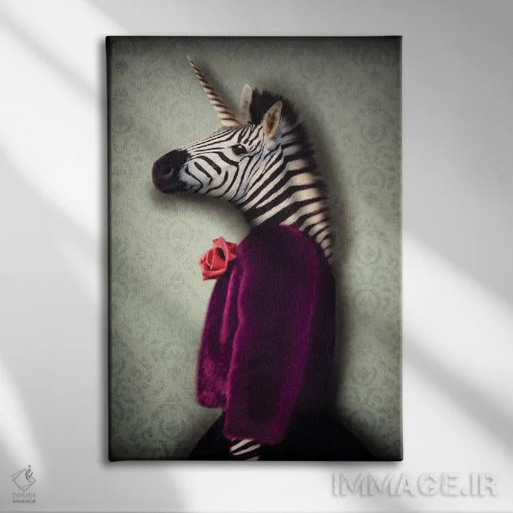 تابلو بانو زلدا اثر آرک و گوستز (گروه هنری) - نمای روبهرو روی دیوار