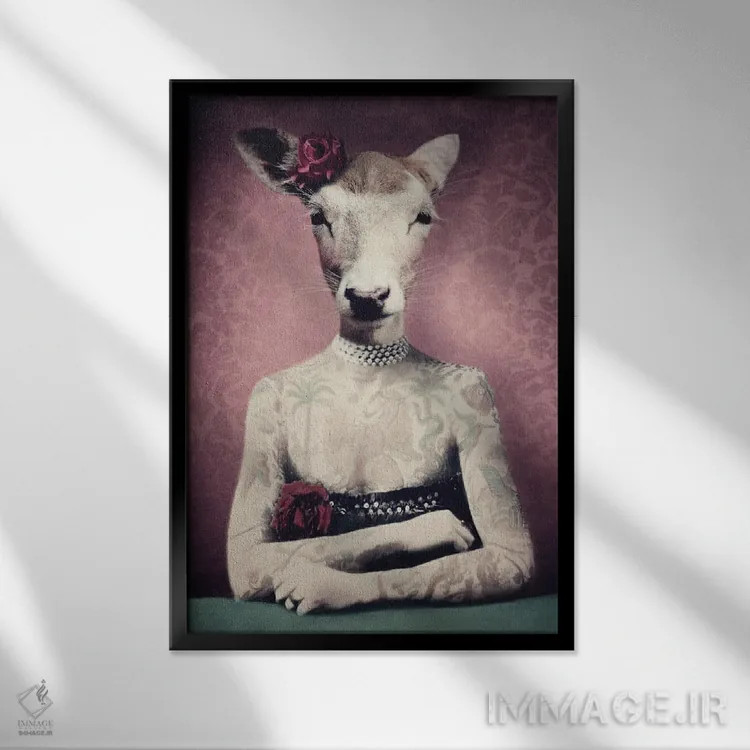 تابلو دالی جوهری اثر آرک و گوستز (گروه هنری) - نمای قابدار مشکی