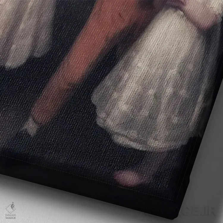 تابلو سه خوک کوچولو اثر آرک و گوستز (گروه هنری) - نمای نزدیک بافت بوم