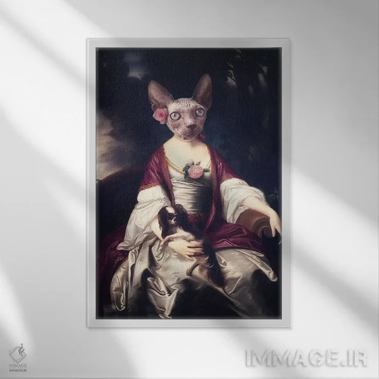 تابلو پگی و اسمیت اثر آرک و گوستز (گروه هنری) - نمای قابدار سفید