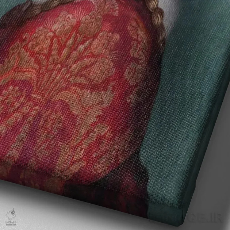 تابلو بانو گریس اثر آرک و گوستز (گروه هنری) - نمای نزدیک بافت بوم