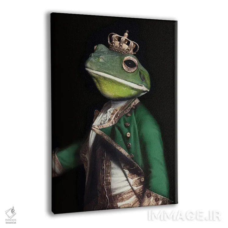 تابلو شاهزاده قورباغه (سبز) اثر آرک و گوستز (گروه هنری) - نمای پرسپکتیو محصول