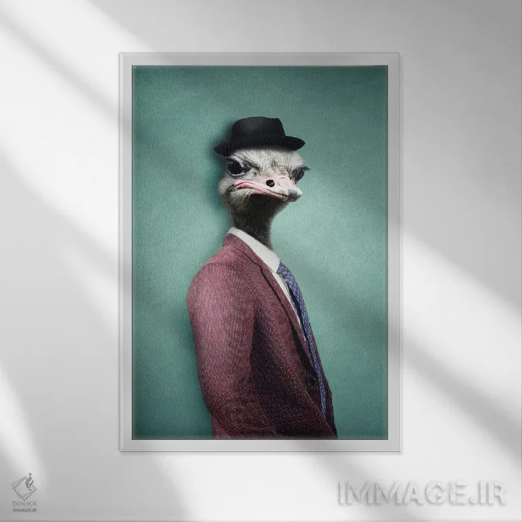 تابلو آزی اثر آرک و گوستز (گروه هنری) - نمای قابدار سفید