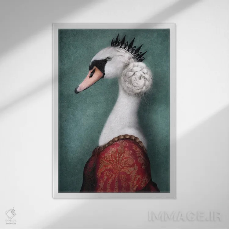 تابلو بانو گریس اثر آرک و گوستز (گروه هنری) - نمای قابدار سفید