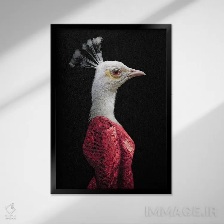 تابلو گوئن (قرمز) اثر آرک و گوستز (گروه هنری) - نمای قابدار مشکی