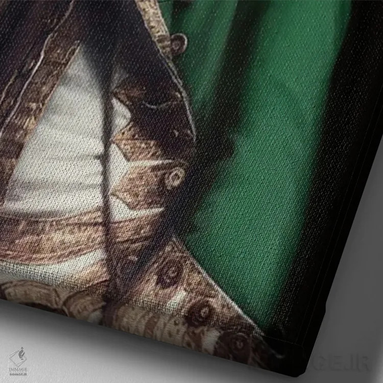 تابلو شاهزاده قورباغه (سبز) اثر آرک و گوستز (گروه هنری) - نمای نزدیک بافت بوم