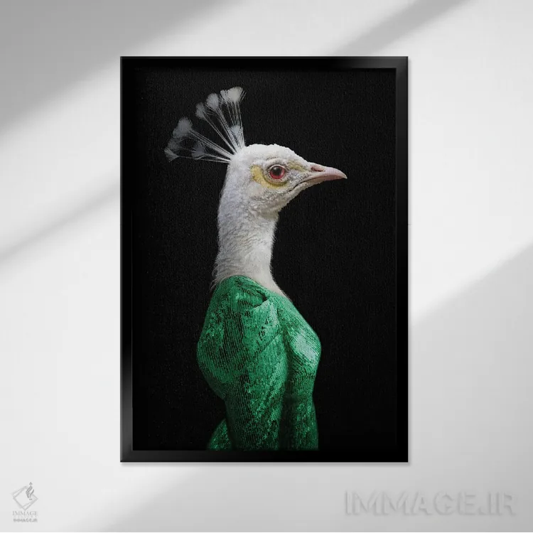 تابلو گوئن (سبز) اثر آرک و گوستز (گروه هنری) - نمای قابدار مشکی