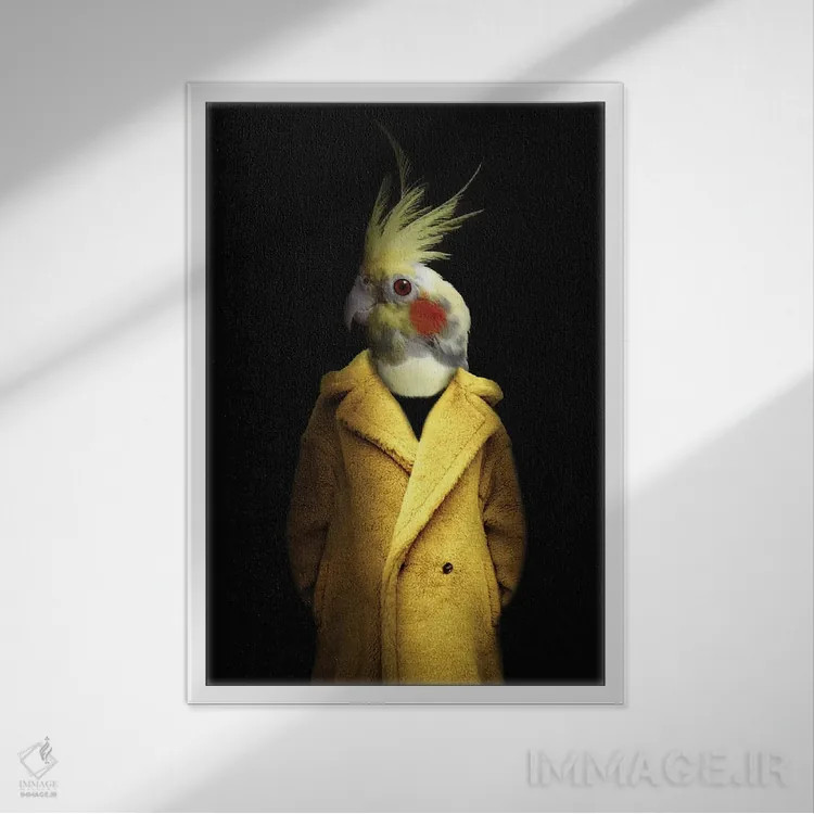 تابلو ملانی اثر آرک و گوستز (گروه هنری) - نمای قابدار سفید