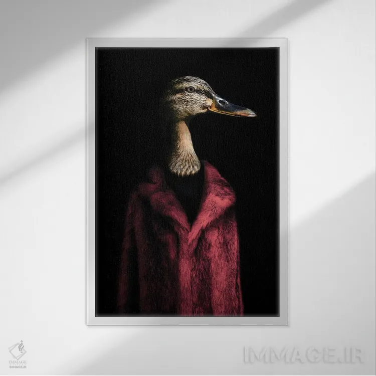 تابلو دافنه (قرمز) اثر آرک و گوستز (گروه هنری) - نمای قابدار سفید