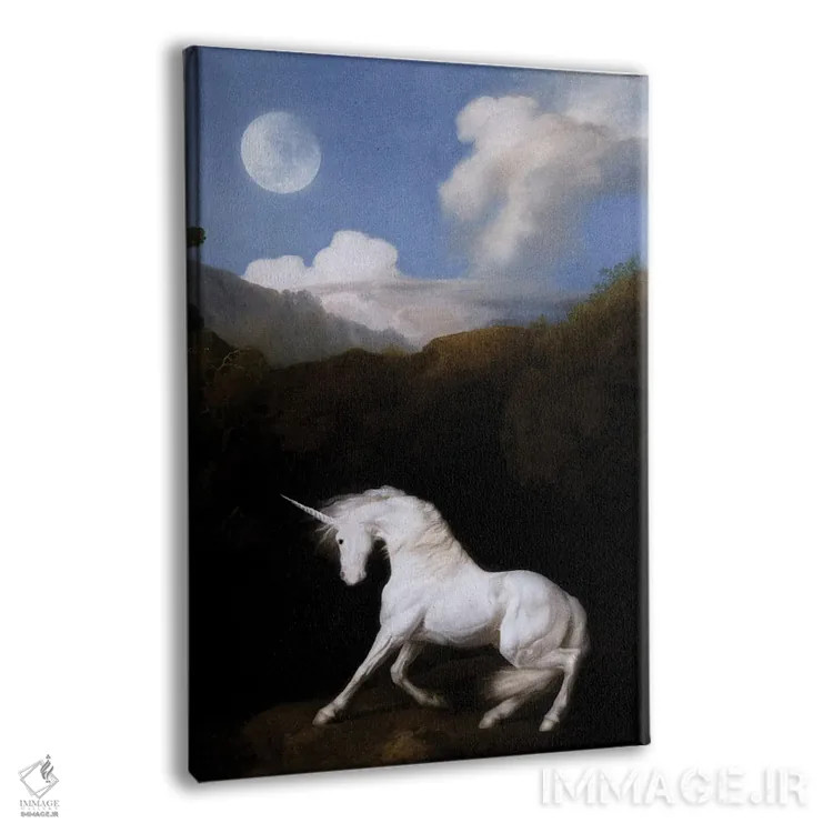 تابلو اسب شاخدار (تکشاخ) اثر آرک و گوستز (گروه هنری) - نمای پرسپکتیو محصول