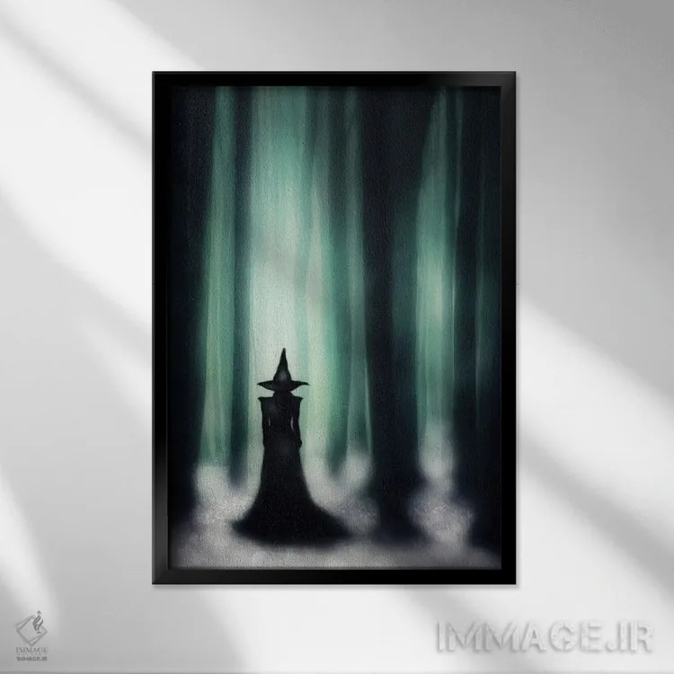 تابلو جنگل زمرباور اثر آرک و گوستز (گروه هنری) - نمای قابدار مشکی