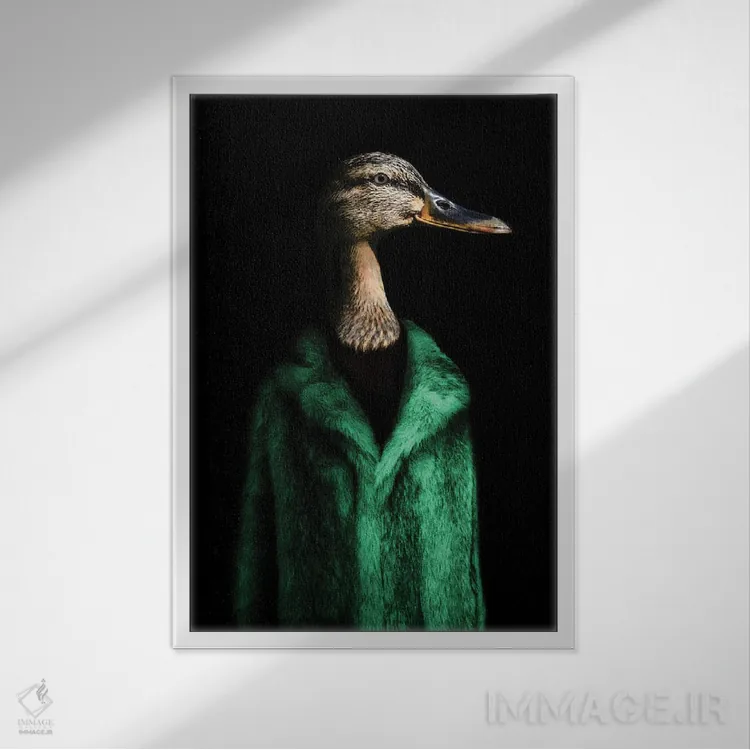 تابلو دافنه (سبز) اثر آرک و گوستز (گروه هنری) - نمای قابدار سفید