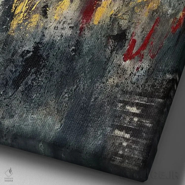 تابلو اثر پروانهای اثر آنی جندرو - نمای نزدیک بافت بوم