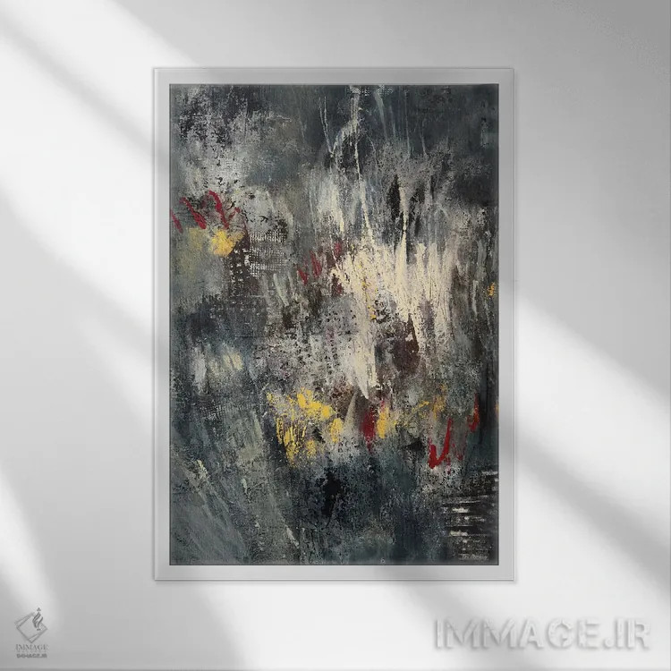 تابلو اثر پروانهای اثر آنی جندرو - نمای قابدار سفید