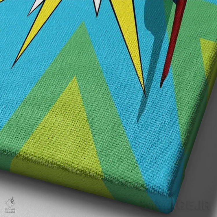 تابلو پالی ۱ اثر آلن ماگالون - نمای نزدیک بافت بوم