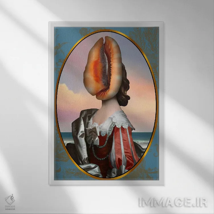 تابلو بانو شل اثر آلن ماگالون - نمای قابدار سفید