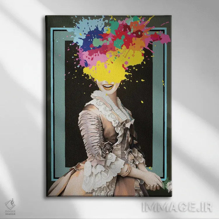 تابلو مدام دو بلو (نام فرانسوی خانم) اثر آلن ماگالون - نمای روبهرو روی دیوار