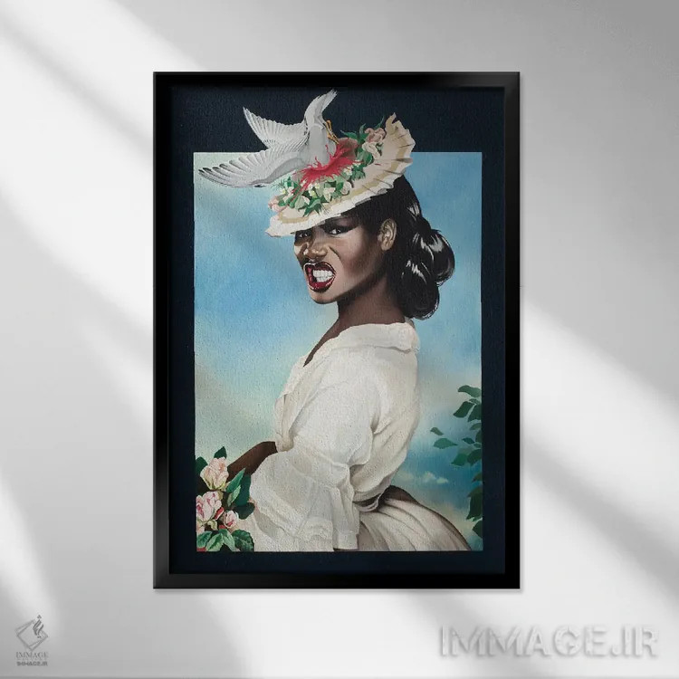 تابلو گزشهای عاشقانه (اشاره به عشق و شوخی) اثر آلن ماگالون - نمای قابدار مشکی