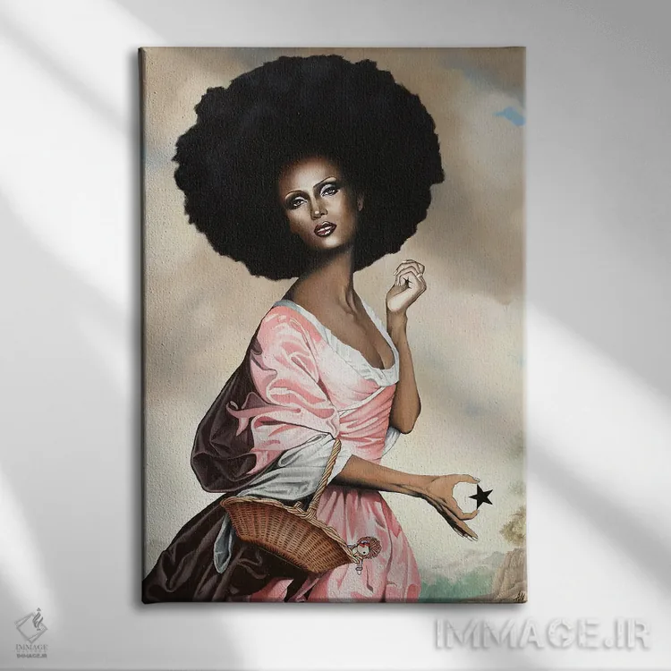 تابلو ستاره سیاه اثر آلن ماگالون - نمای روبهرو روی دیوار