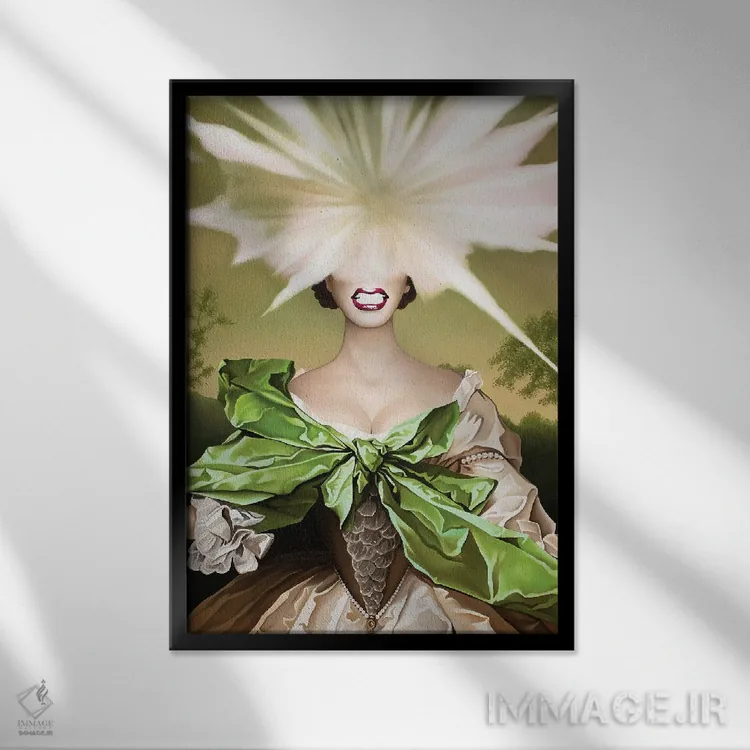 تابلو پاو! (صدای ضربه ناگهانی، اصطلاح کمیک) اثر آلن ماگالون - نمای قابدار مشکی