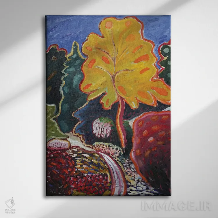 تابلو باغ رؤیایی بیست و یکم اثر آنتئو گرمی - نمای روبهرو روی دیوار