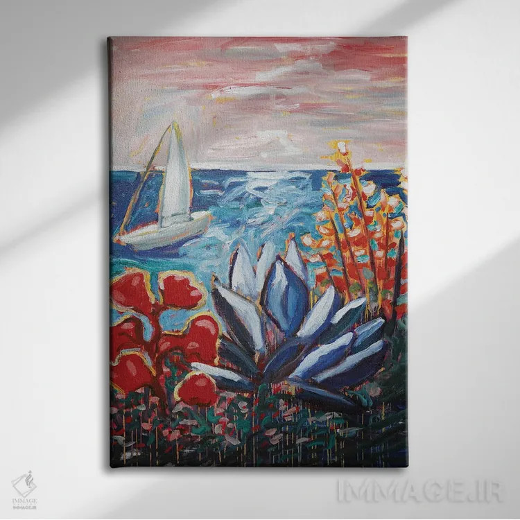 تابلو حال و هوای مدیترانهای (قسمت دهم) اثر آنتئو گرمی - نمای روبهرو روی دیوار