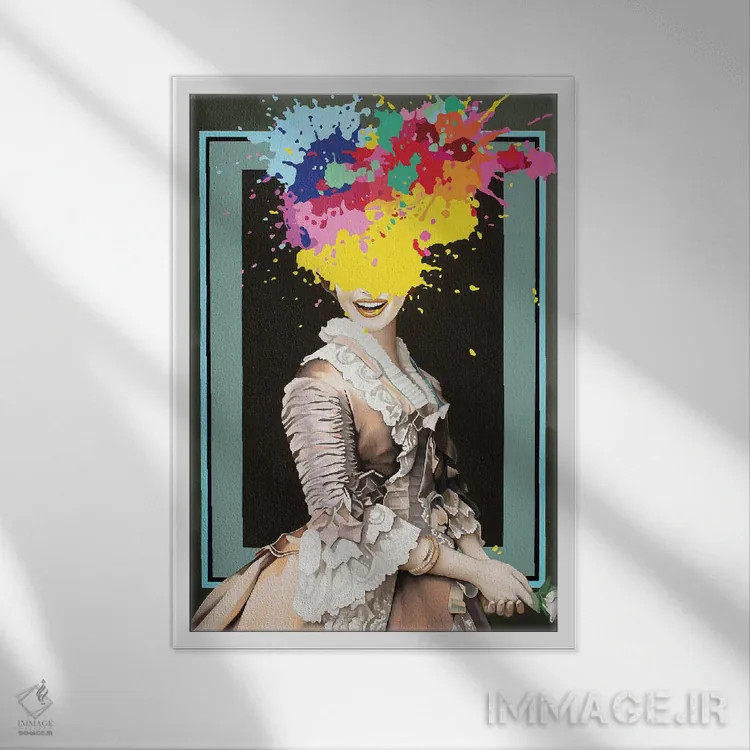 تابلو مدام دو بلو (نام فرانسوی خانم) اثر آلن ماگالون - نمای قابدار سفید