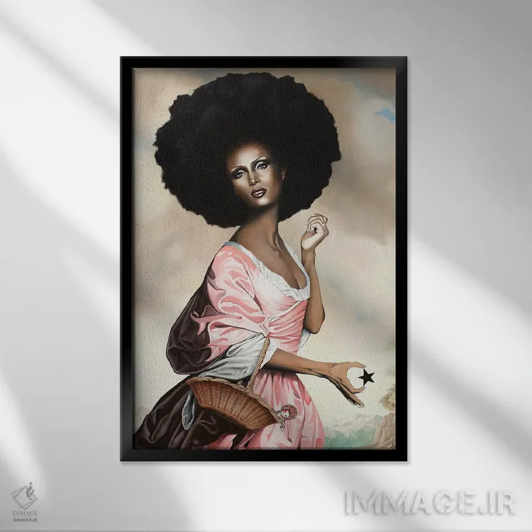 تابلو ستاره سیاه اثر آلن ماگالون - نمای قابدار مشکی