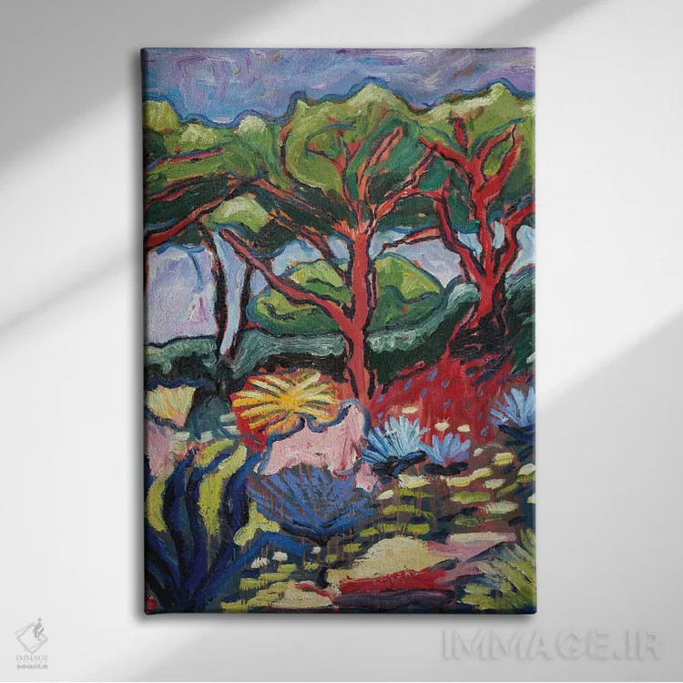 تابلو باغ رؤیایی پنجم اثر آنتئو گرمی - نمای روبهرو روی دیوار