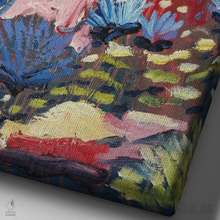 تابلو باغ رؤیایی پنجم اثر آنتئو گرمی - نمای نزدیک بافت بوم