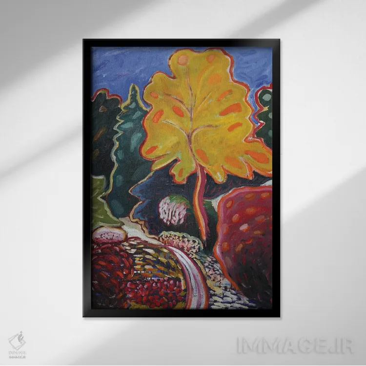 تابلو باغ رؤیایی بیست و یکم اثر آنتئو گرمی - نمای قابدار مشکی