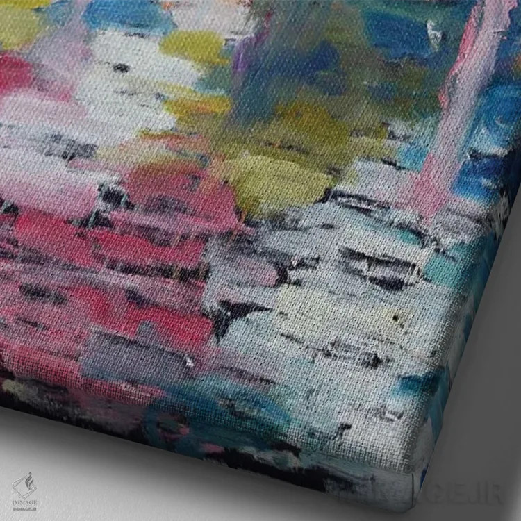 تابلو باغ رؤیایی دوازدهم اثر آنتئو گرمی - نمای نزدیک بافت بوم